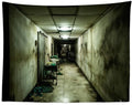 Abandoned Hospital Tapestry - Haunted Asylum Horror Wall Decor 78" x 118" Variation T1-A23932