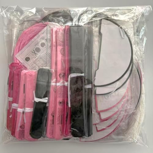 Pink Mouse Paper Decoration Set Rosy Black Pink - 33 Pcs Party Decor