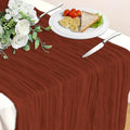 Terracotta Cheesecloth Table Runner - 10 Ft Fall Boho Gauze Table Decor