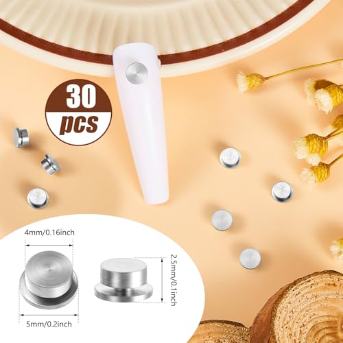 Leelosp 30 Pcs Nail Charm Set - Silver, 0.16 x 0.2 x 0.1 Inches
