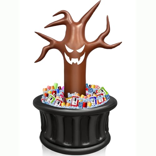 Halloween Dead Tree Inflatable Cooler - 100+ Cans Capacity, Spooky Party Decor