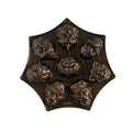 Monster Face Cakelet Mold for Halloween Baking, Cast Aluminum, 8 Cavities
