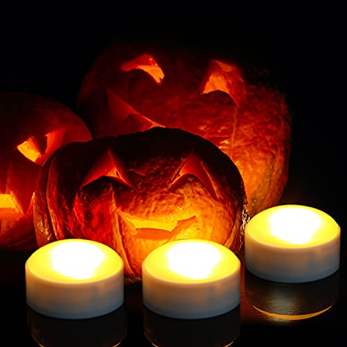 White LED Jack-O-Lantern Pumpkin Lights with Remote 3-Pack for Halloween