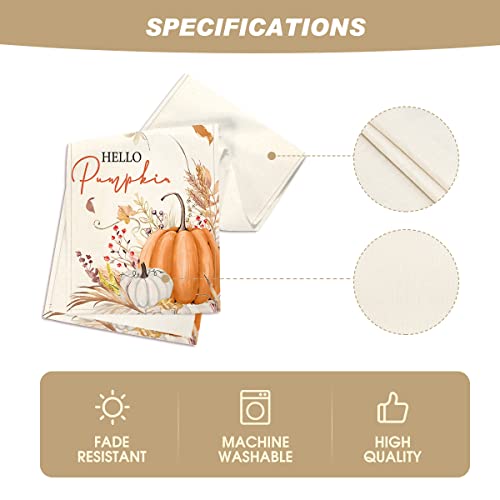 Fall Orange Table Runner 13x72 Inch Polyester Home Decor Party Accessory