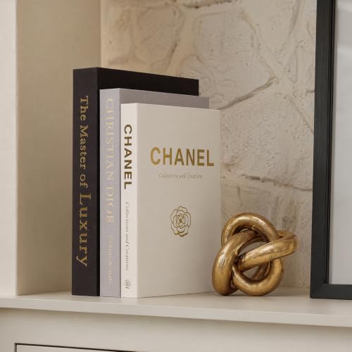 Aesthetic Linen Decor Books Set - Minimalist Fake Books for Coffee Table & Home Storage