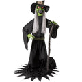 Jump-Scare Witch Halloween Animatronic Decoration - Sound Activated, Red Eyes, Spooky Indoor/Outdoor Prop - Variation of THIS listing