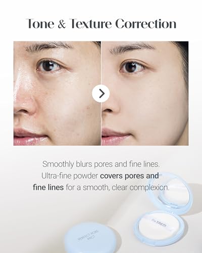 THESAEM Blue Pact Perfect Pore Face Powder - Sebum Control & Matte Finish, 0.37 oz