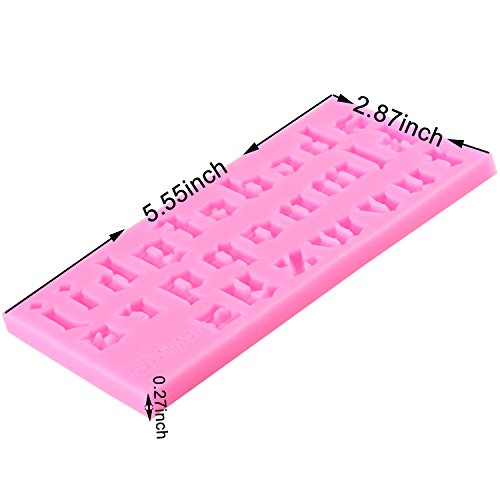 Gothic Letter Number Silicone Mold Set of 6 - Cake Decorating & Craft Molds