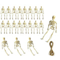 Mini Skeleton Figurines Set of 20 Halloween Plastic Toys - Adjustable & Detachable