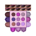 Hxssll 9-Color Purple Eyeshadow Palette - Matte, Shimmer & Glitter—Variation 02
