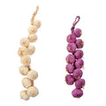 Artificial Garlic String Decoration 2pcs Hanging Faux Vegetables for Kitchen & Home Decor