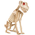Halloween Animatronics 15-Inch Skeleton Dog with Light-Up Eyes & Sound Activation - Creepy Haunted Prop for Indoor Outdoor Decor