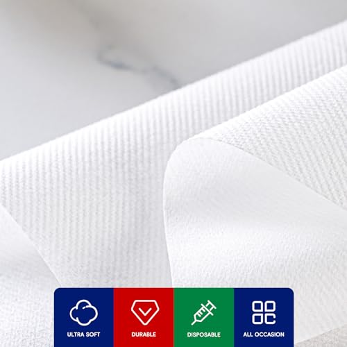 JOLLY CHEF Disposable Bathroom Hand Towels 1000 Count - White Guest Napkins