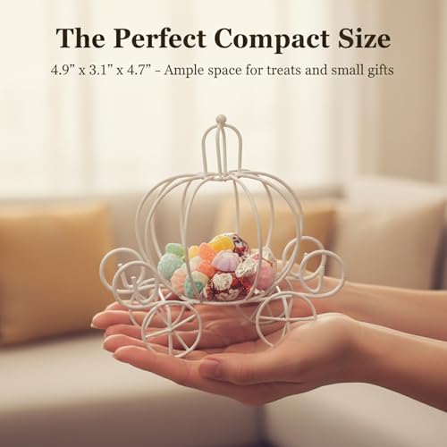 White Pumpkin Carriage Candy Box - Cinderella Wedding Party Centerpiece