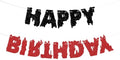 Halloween Birthday Banner - Spooky Stranger Themed Party Decor, Black & Red Glitter