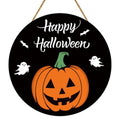 Halloween Door Sign - Cute Pumpkin Ghosts Bats Happy Halloween Decoration