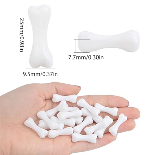 Mini Plastic Skeleton Bones Set - 200 White Halloween Craft Props