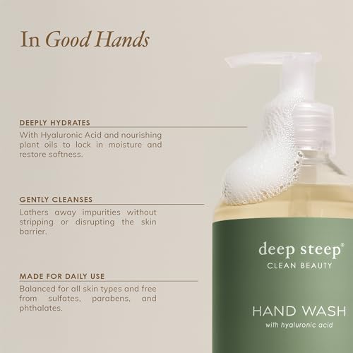 Deep Steep Liquid Hand Wash - Brown Sugar Vanilla with Hyaluronic Acid 17.6oz