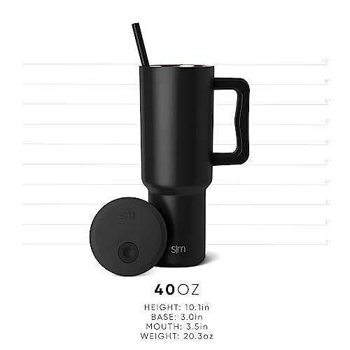 Simple Modern Halloween Tumbler with Handle - 40oz Jack-O-Lanterns Variation