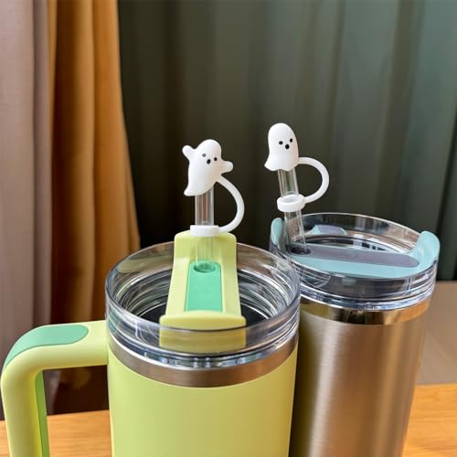 Ghost Straw Cover Caps for Stanley 30 40 oz Cups Halloween Decor Gift