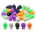 Mini Plastic Skull Decor - Halloween Skeleton Heads for Crafts & Party Decorations