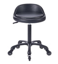 Rolling Salon Stool Chair with Back Support Hydaulic Height Adjustable on Swivel Wheels Heavy Duty for Hair Cutting Esthetician Tatto Beauty Spa Bar Lab Clinic Kitchen Office Home (Black)