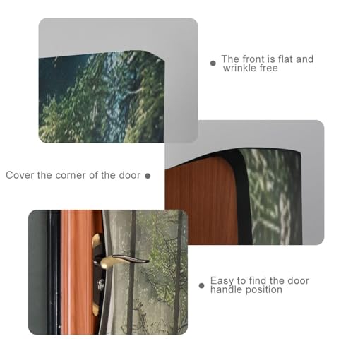 Natural Forest Door Cover Decoration 32 x 79 Inch - Festive Porch Decor