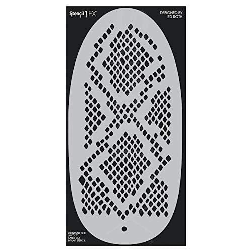 Snakeskin Eye Makeup Stencil - Reptile Pattern Halloween Cosplay Face Paint - Variation: Snakeskin