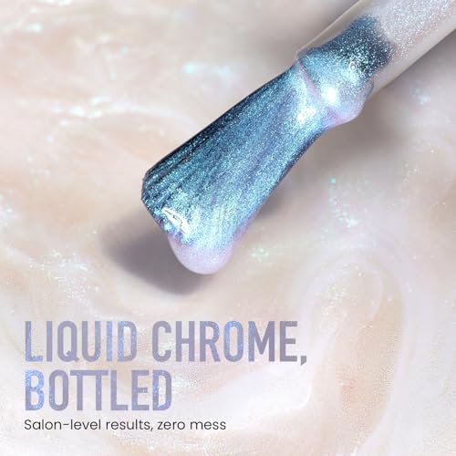 Chrome Glaze Nail Polish - Metallic Finish, 0.4 Fl Oz - Moonstone Variation