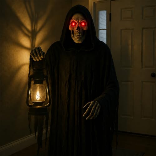 2 Pack RGB Glowing LED Eyes with Remote Timer for Halloween Skeletons & Decorations
