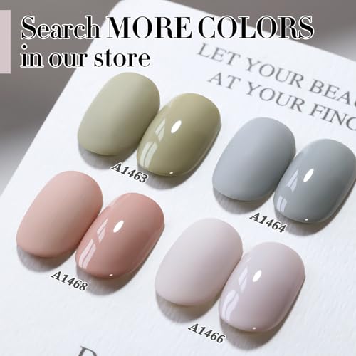 Gel Nail Polish 15ML Milky Gray - Same Color & Bottle, Soak Off, Salon & Home Use, Variation: Milky Beige
