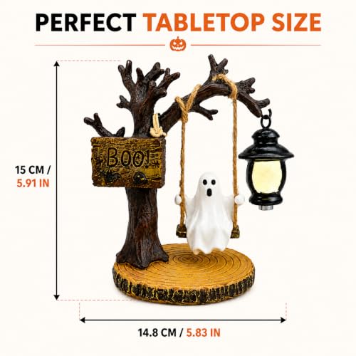 Halloween Hanging Ghost Decoration with Lantern and Boo Sign - Style 129