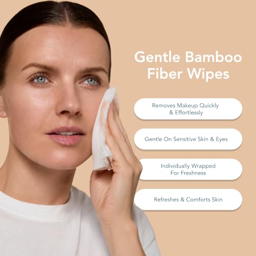 Makeup Remover Wipes - Gentle Facial & Eye Cleansing Cloths, 30 Count