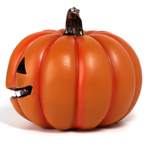 Halloween Resin Jack O Lantern Figurine - Outdoor & Indoor Pumpkin Decor