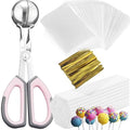 Cake Pop Kit with 100 Sticks, Bags, Ties & Mold Roller – Perfect for Candy, Chocolates & Cookies