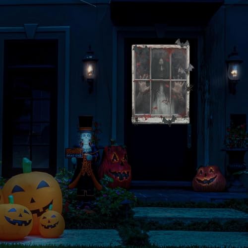 Halloween Wall Decal Scary Ghost 3D Spooky Zombie Wall Sticker for Halloween Party - Variation of Scary Ghost
