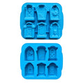 Halloween Tombstone Silicone Mold 2-Pack for Cake & Crafts - RIP, Skulls, Spiders