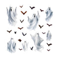 Halloween Window Stickers - Giant Ghost Bat Decor, No Residue, Colorful 3 Variation