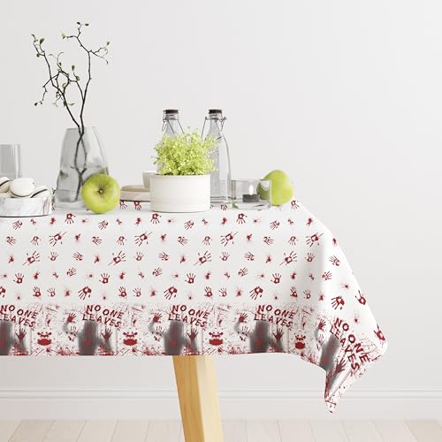 Halloween Tablecloth 3-Pack 54x108 Inch Bloody Handprint Plastic Covers