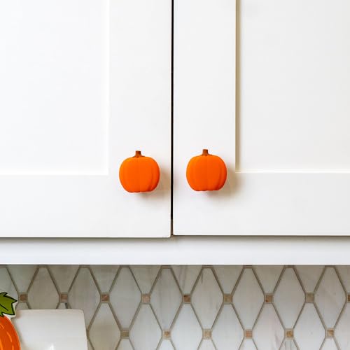 Pumpkin Decorative Knob Covers 12-Pack - Autumn Cabinet Decor