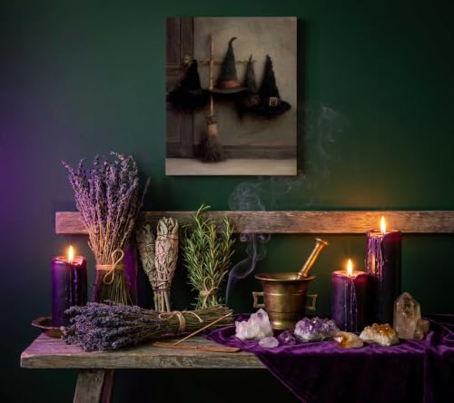 Witch Hat Canvas Wall Art - Gothic Spooky Decor, 16x12 Inch Variation of THIS Listing