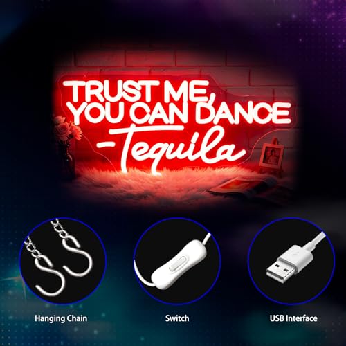 Trust Me You Can Dance Neon Sign Wall Decor LED Light for Parties & Home