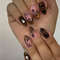 Halloween Press On Nails with Spider Ghost Bat Cat Eye Style-10 24pcs