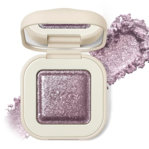 Plum Mauve Glitter Eyeshadow Palette - Duochrome Iridescent Sparkle, Long-Wear Makeup
