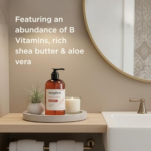 Soapbox Vanilla Bean Liquid Hand Soap - Moisturizing Hand Wash - 3 Pack - Sensitive Skin