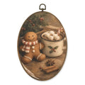Christmas Oval Wall Art Canvas - LKETW Holiday Seasonal Decor 8.6x11.4 - Variation of Christmas25