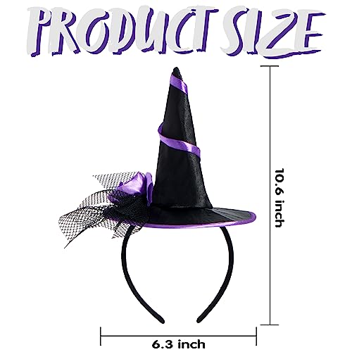 Halloween Headbands 6 Pack Pumpkin Bat Witch Ghost Spider Web Costume Accessories