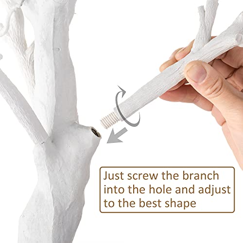Artificial White Trees for Wedding Party Decor - 3.44ft Tall, 2 Pack - Indoor & Outdoor Use