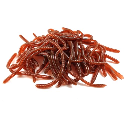 Fake Earthworm Set - 7.1 Inch Soft Stretchy Rubber Worms for Halloween & Pranks, Pack of 2