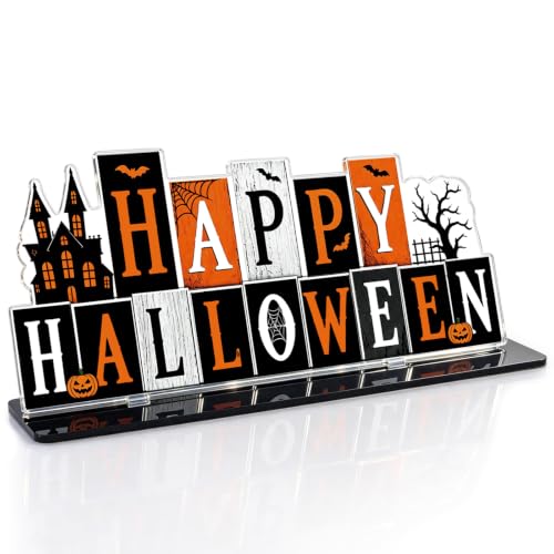 Happy Halloween Sign Indoor Decorations for Office & Home Festive Decor